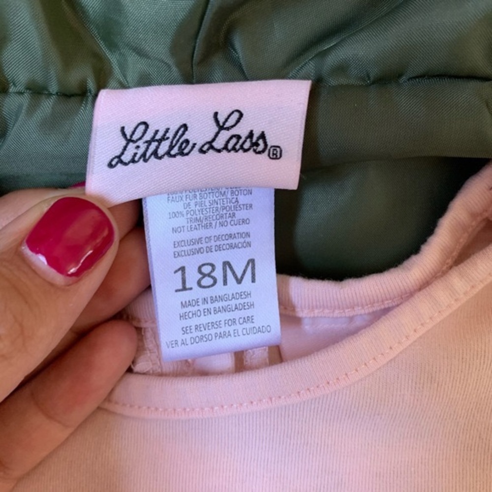 LITTLE LASS puffer vest w/ long sleeve t-short 18M - Picture 3 of 8